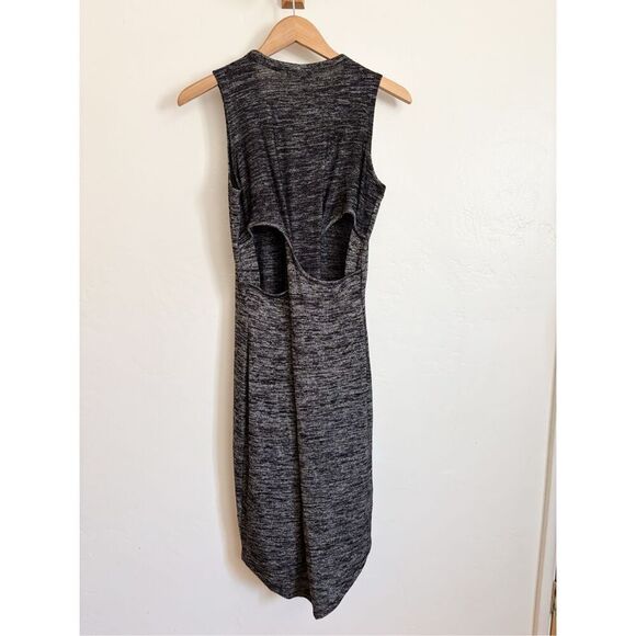 RAG & BONE BLACK HEATHER CUTOUT TWIST BACK SLEEVELESS DRESS SIZE SMALL - Picture 7 of 8